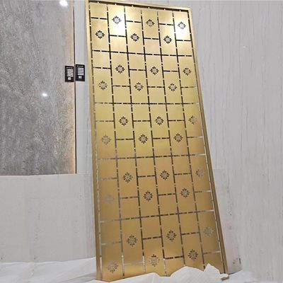 Harga bagus Partisi Layar Stainless Steel ASTM 316 Dekoratif Zr-Brass Laser Cut Divider on line