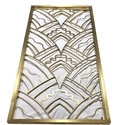 304 316 201 Pola Emas Garis Rambut Persegi Stainless Steel Lembaran Logam Layar Partisi Pembatas Ruangan untuk Hiasan Dinding