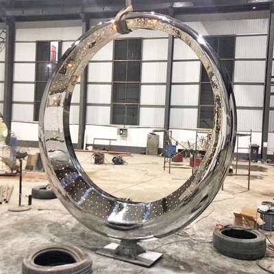 Custom Full Moon 304 Dicat Powder Coating Sculpt 3D Mirror Polishing Islam 316L Sculpture Baja tahan karat Untuk Outdoor