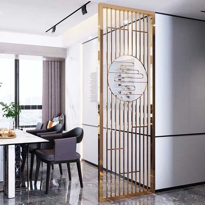 ODM Stainless Steel Privasi Panel Layar Dalam Ruangan Cermin Pembagi Dinding Logam