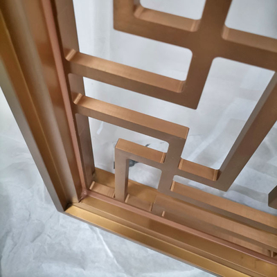 1.2m Rose Gold Aluminium Partisi Ruang Wearproof Untuk Ruang Tamu