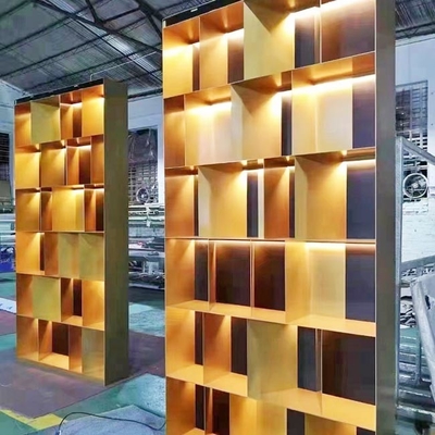 TUV Rustproof Office Metal Display Cabinets Hairline Bead Blasted Finish