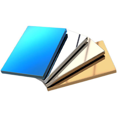 Harga bagus Panel Sarang Lebah Stainless Steel Cermin Permukaan 18MM 304 1.0MM Lapis PVD Biru Untuk Hotel on line