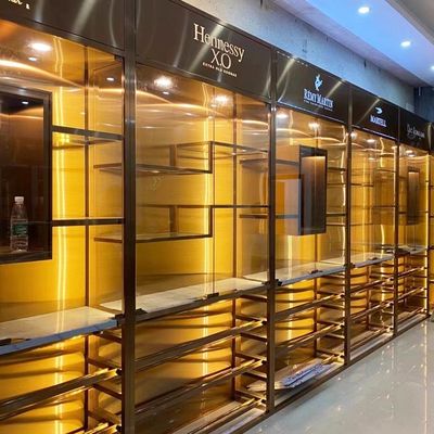 Harga bagus Furnitur Kabinet Anggur Kayu Tebal 0.8mm Untuk Ruang Tamu on line