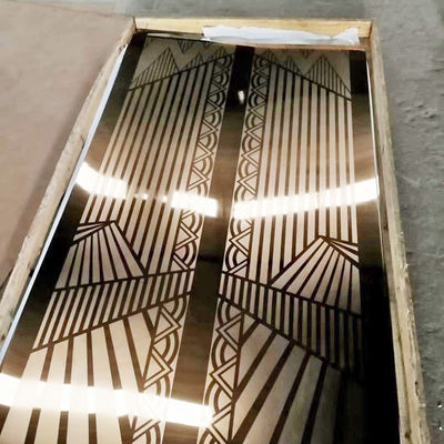 Harga bagus Silver Mirror Color 304 Stainless Steel Etched Panel untuk Lift on line