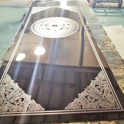 Harga bagus 4x8 201 304 316l Cermin PVD Warna Lembar Stainless Steel Terukir Untuk Pintu Lift Kustom on line