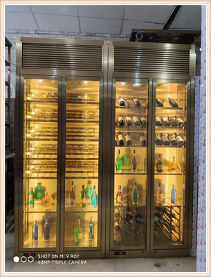 Pintu Kaca Rumah Lemari Anggur Modern Mewah
