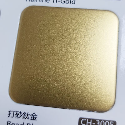 Harga yang bagus Gold Color Beadblasting Brushed Finish 304 Dekorasi Stainless Steel Sheet With Anti Finger Print on line