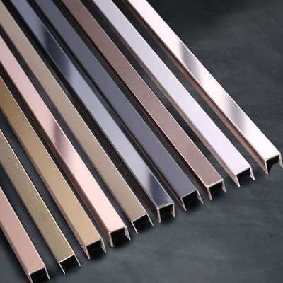 Ujung Ubin Stainless Steel 316L Berbentuk U dengan Finishing Cermin Perak 5mm