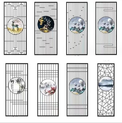 Harga bagus Panel pemisah dinding ruangan yang disesuaikan Partisi ruang tamu Lukisan lanskap Layar logam on line