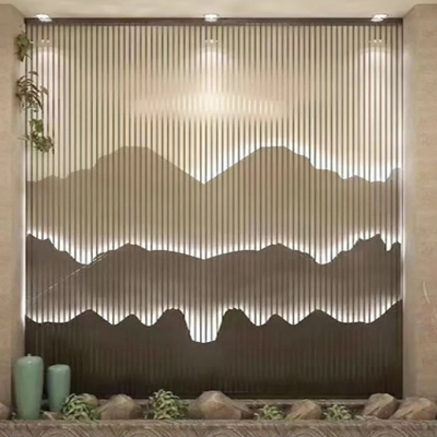 304 Rose Gold Bronze Black Hairline Stainless Steel Divider 316L Pembersih Stainless Steel Screen Partition
