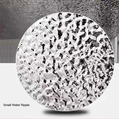 Lembaran Baja Tahan Karat 304 20MM THK Cermin Gelombang Air Ripple 4000mm Dengan Sarang Lebah