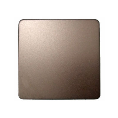 Harga yang bagus Desain Gerbang Elevator Baja Rostless Sandblasted Rose Gold Dark Brown on line