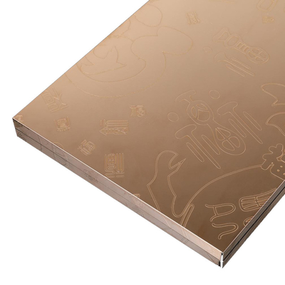 Antique Color Gold Black Brass Parsial Brushed Hairline Etching Stainless Steel Sheet Untuk Dekorasi Interior Lift