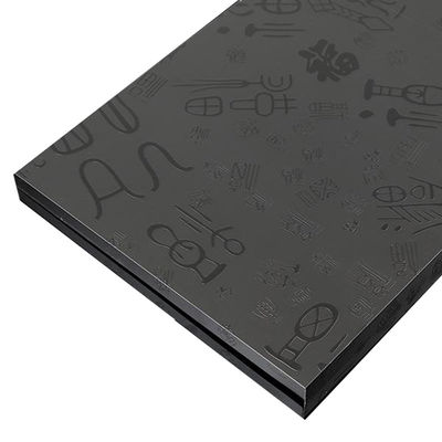 Harga yang bagus 304 Warna Hitam Hitam Surat Etching Manik-manik Ledakan Rose Gold Lembar Baja Rostless Untuk Panel Lemari on line