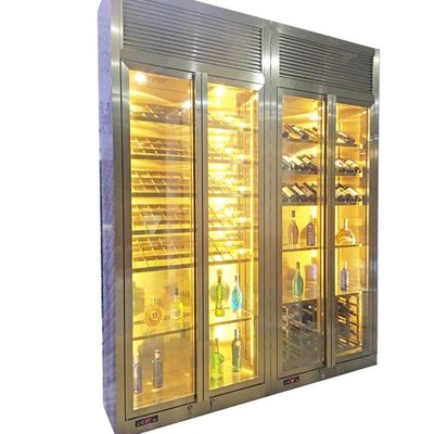 Harga bagus 304 Stainless Steel Wine Cabinet Desain Khusus Rumah Wine Rack Rose Gold Metal Display Cabinet on line