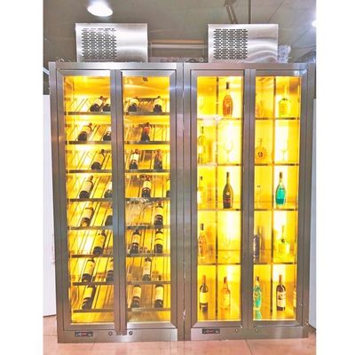 Harga bagus OED Custom Commercial Rustless Steel Wine Cabinets Temperature Controlled Untuk Hotel Bar on line