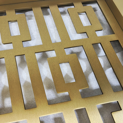 Metal Laser Cutting Stainless Steel Screen ruang tamu partisi Hotel Villa Dekorasi