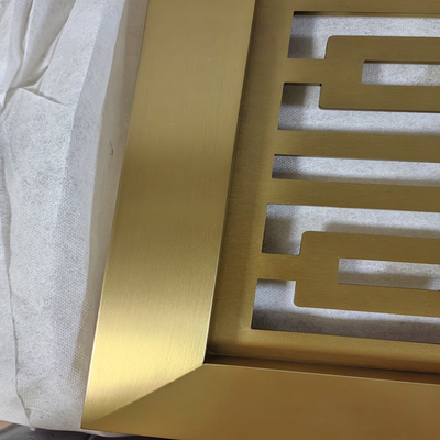 Brushed Gold 304 laser Islamic Stainless Steel Partition For Interior Project