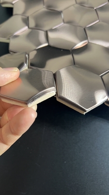 Sus 304 Warna Stainless Steel Sheet Ukuran heksagonal Ketebalan 0,8mm Disesuaikan