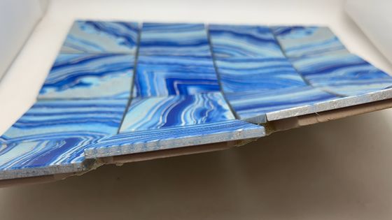 Harga yang bagus Mosaik emas dari stainless steel bentuk ubin mosaik logam untuk dinding interior on line