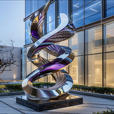 304 InStyle Modern Animal Modeling Art Outdoor Landmark Sculpture Baja tahan karat AISI ASTM 316L Dengan Cahaya Luminous