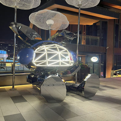 Harga bagus Dekorasi Publik Luar Ruang Seni Desain Custom LED Sculpture Baja tahan karat on line