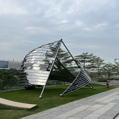 Color Painting Metal 304 Stainless Steel Outdoor Abstract Sculpture For Park