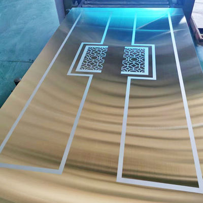 Harga bagus 8K Warna 304 Stainless Steel Etched Sheet Untuk Interior Cabinet on line