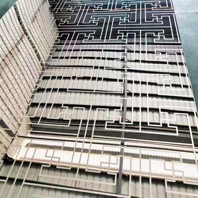 Harga bagus Perak Berwarna Cerah 316L Panel Ukiran Baja Rinsing Untuk Dekorasi Hotel on line