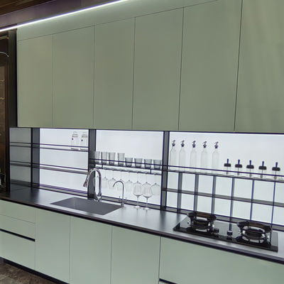 Harga yang bagus Morden Design Custom Full Set Furniture Lemari Dapur Mewah Green Customize Lemari Dapur Baja Baja Baja on line