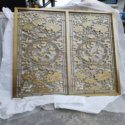 Desain Ukiran Aluminium Pembagian Layar Baja Rinsing Logam & Pembagi Ruang