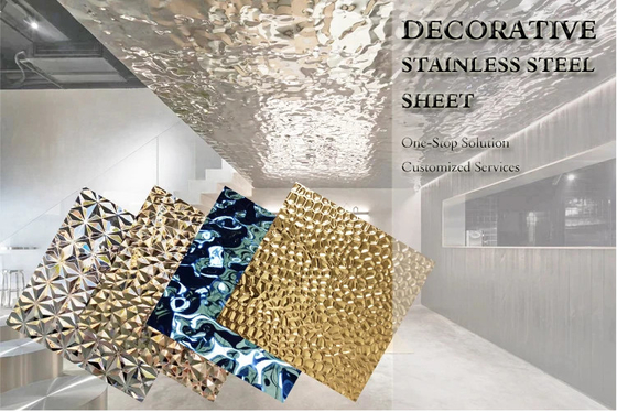 Cermin dengan embossing 300 seri 400 seri 200 seri untuk elevator / arsitektur