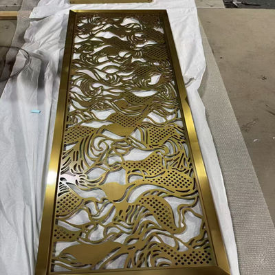 Harga bagus Laser Cutting Metal Brass Gold Indoor Partition Stainless Steel Screen Untuk Masuk on line