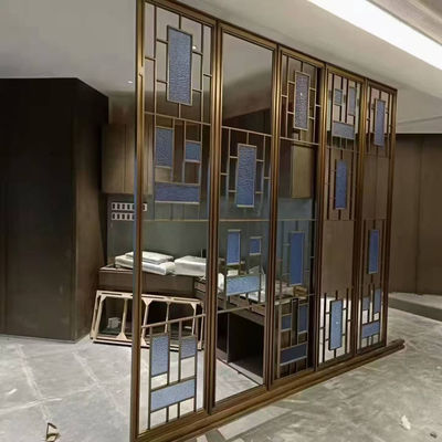 Harga yang bagus Pembagian layar stainless steel yang tahan lama dan dapat disesuaikan pemisah ruangan untuk desain interior di hotel Restoran on line