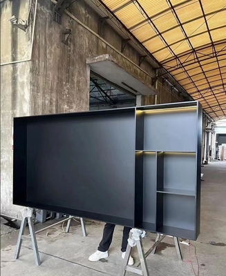 304 hitam stainless steel logam display kabinet untuk penyimpanan anggur dan tampilan di rumah dan komersial