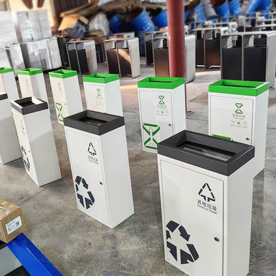 Stainless Steel Sorting Bin & Trash Can Customized Stainless Steel Metal Products For Outdoor