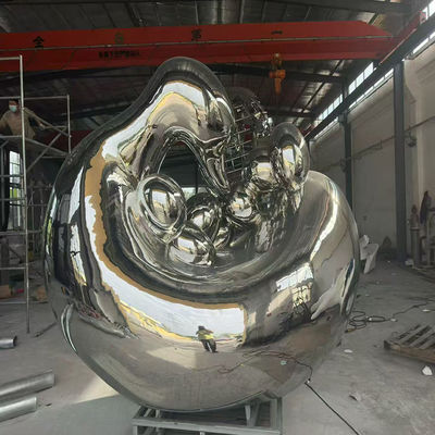 Outdoor Big Size Fiberglass  Mirror Polished Art Design Metal  Stainless Steel Sculpture