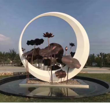 Harga bagus Perak 316L Cermin Cerah Patung Baja Rinsing Untuk Proyek Arsitektur on line