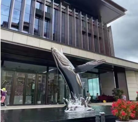 Outdoor Big Size Fiberglass  Mirror Polished Art Design Metal  Stainless Steel Sculpture