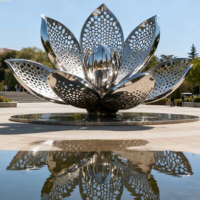 Harga bagus Seni Disesuaikan 316L China Stainless Steel Sculpture By The Sea Untuk Outdoor Center Park on line