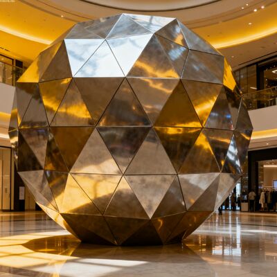 Desain Artis 304 316L Stainless Steel Sculpture Center NYC Untuk Proyek Arsitektur