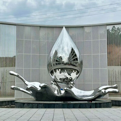 Patung Seniman Stainless Steel 316L Lapis Bubuk Untuk Eksterior