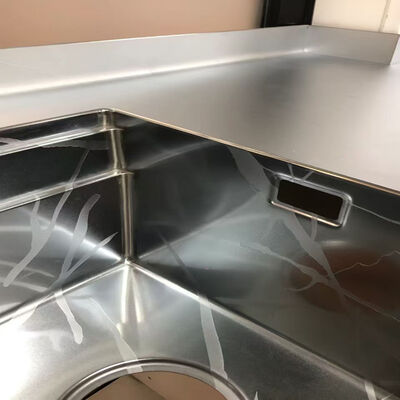 JIS AISI ASTM Custom Stainless Steel Countertop dengan tahan goresan