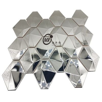 Harga bagus Pola Papan Catur Peti Mosaik Campuran Baja Rinsing dan Kaca on line