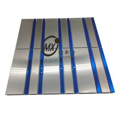 Harga bagus Furnitur perapian mengelilingi Inlay Stair Riser mosaik Metal Tile on line