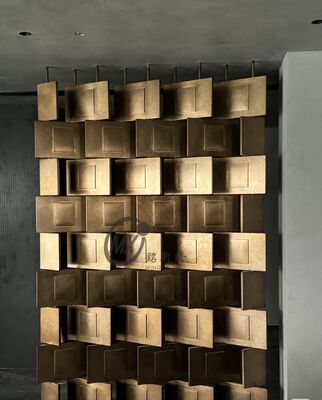 Harga bagus PVD Plating Titanium Mirror 8k Polish Stainless Steel Screen Partition Panel Partisi berdiri bebas Ukuran yang dapat disesuaikan on line