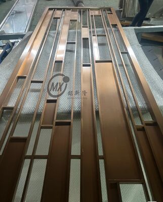 Harga bagus PVD Plating Titanium Stainless Steel Screen Partition dengan Mirror 8k Polish dan Opsi Warna yang Dapat Dikustomisasi on line