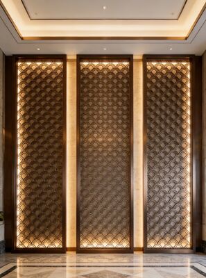 Harga bagus Cina Zen Gaya Stainless Steel Meditasi Space Divider on line