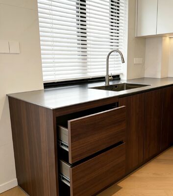 Harga bagus 30 inci Drop-In Workstation wastafel, Scratch Proof stainless steel, 16 Gauge on line